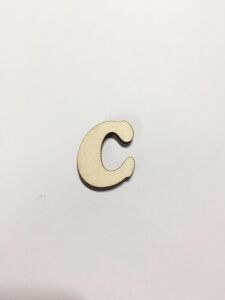 2,5cm Ahşap Harf ve Rakamlar - C