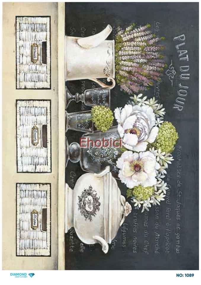 Diamond Pirinç Dekopaj Kağıdı - 1089