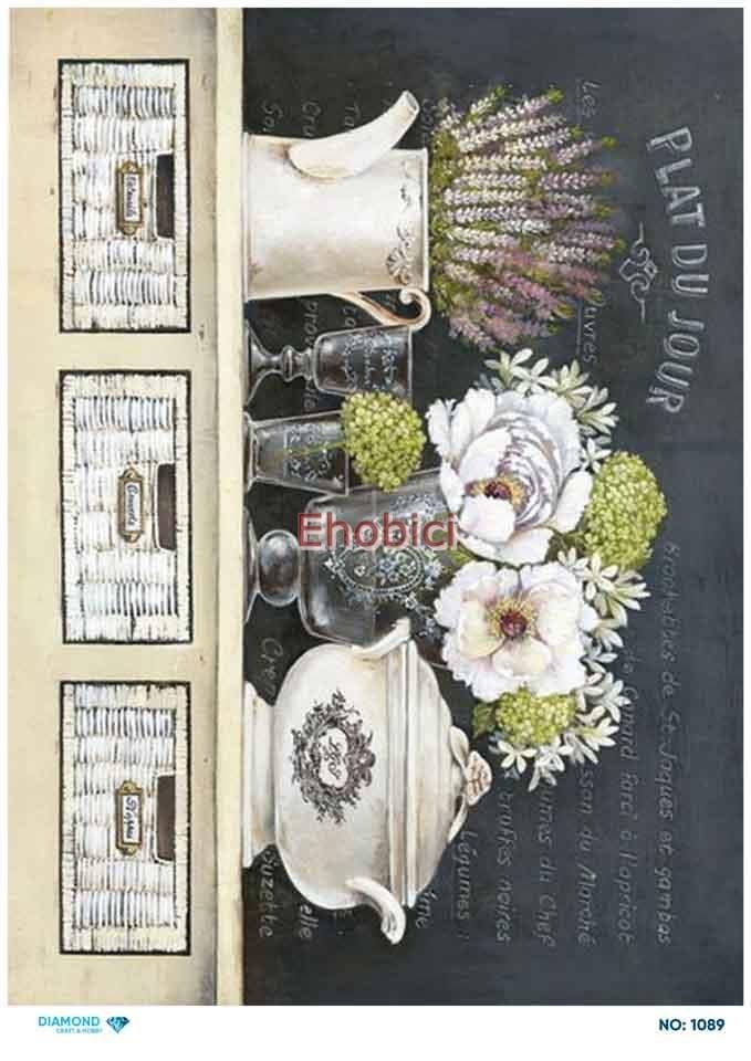 Diamond Pirinç Dekopaj Kağıdı - 1089