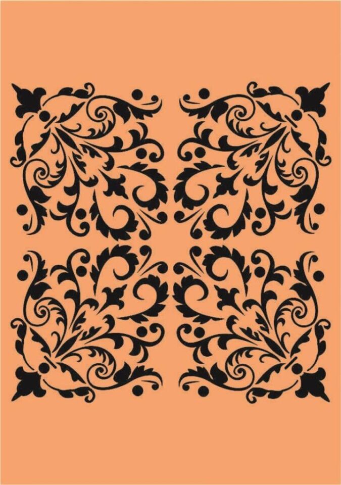 Kare ve Fayans Desenler Stencil Şablon (30x30) KA-004