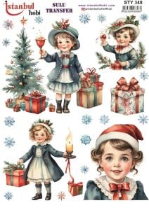 Yılbaşı Sulu Transfer 25x35cm STY348