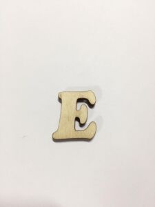2,5cm Ahşap Harf ve Rakamlar - E
