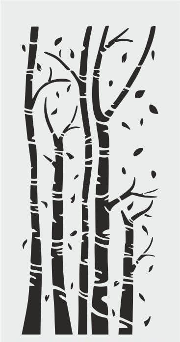 Çiçek Desen Stencil Şablon (20x40) F-096