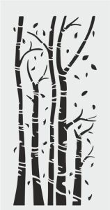 Çiçek Desen Stencil Şablon (20x40) F-096