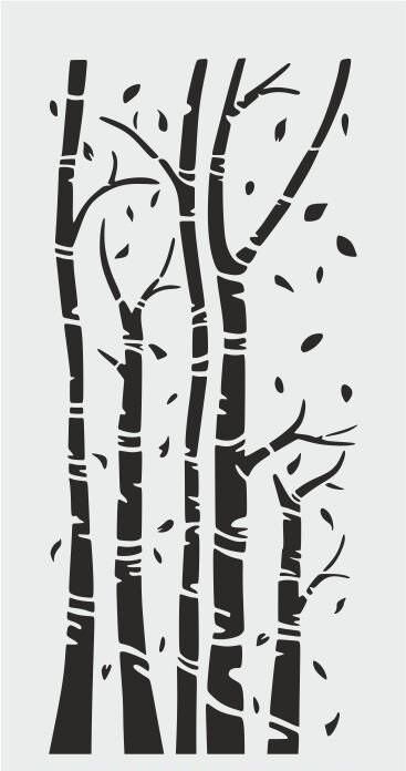 Çiçek Desen Stencil Şablon (20x40) F-096