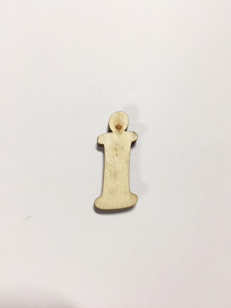 2,5cm Ahşap Harf ve Rakamlar - İ