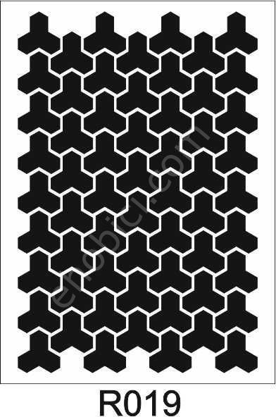 Ardışık Desen Stencil Şablon (25x25) R-019