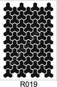 Ardışık Desen Stencil Şablon (25x25) R-019