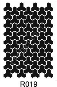Ardışık Desen Stencil Şablon (25x25) R-019