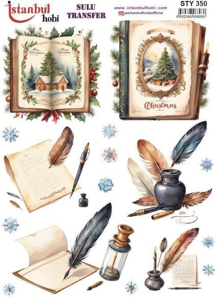Yılbaşı Sulu Transfer 25x35cm STY350