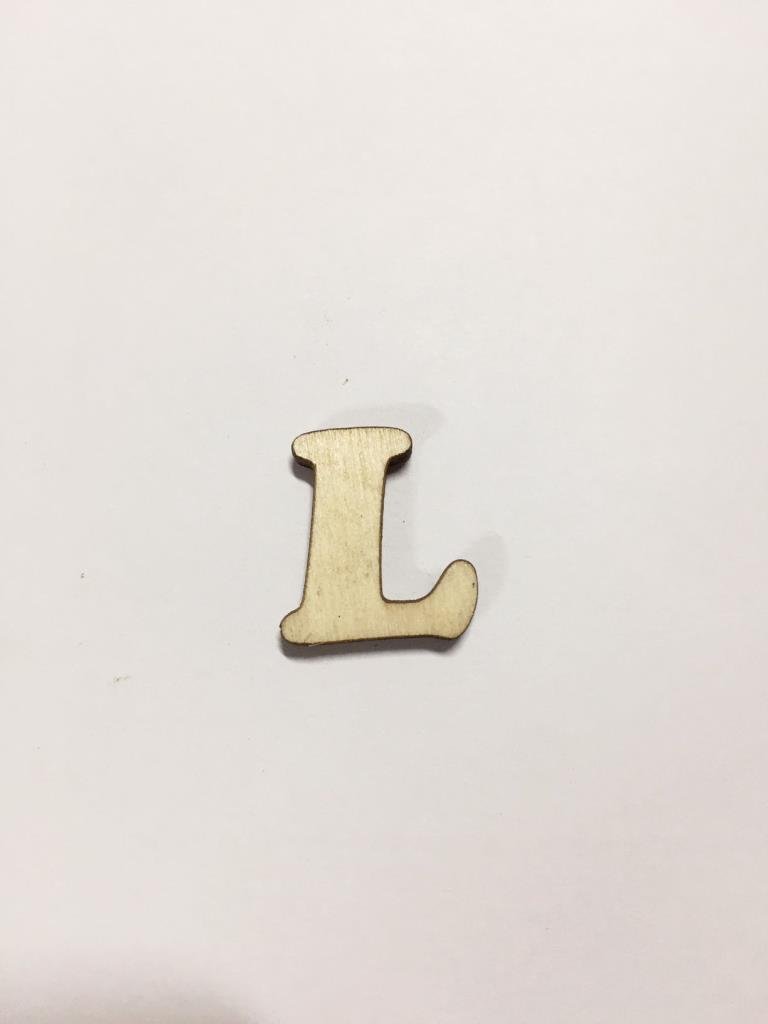 2,5cm Ahşap Harf ve Rakamlar - L