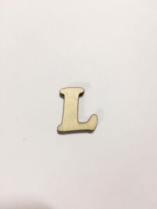 2,5cm Ahşap Harf ve Rakamlar - L