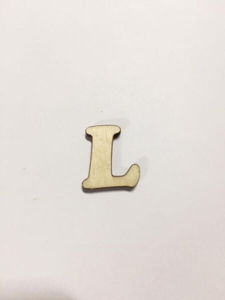 2,5cm Ahşap Harf ve Rakamlar - L