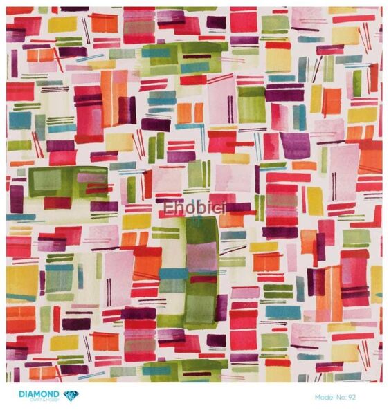 Diamond Pirinç Dekopaj Kağıdı - 092 - 30x30