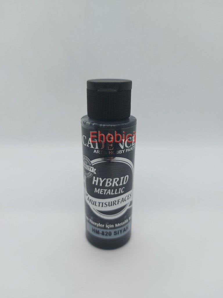 Cadence Hibrit Metalik Multisurface Boya H820 Siyah 70ml