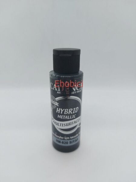 Cadence Hibrit Metalik Multisurface Boya H820 Siyah 70ml