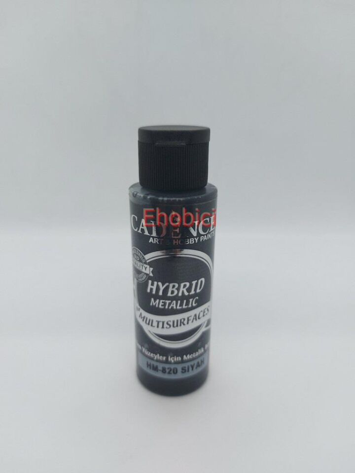 Cadence Hibrit Metalik Multisurface Boya H820 Siyah 70ml