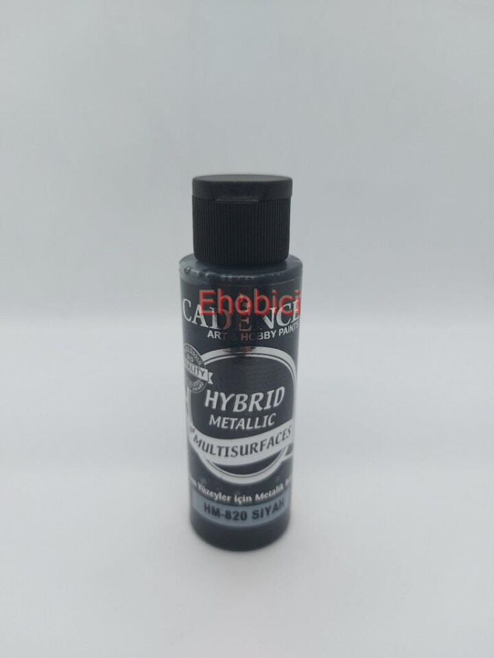 Cadence Hibrit Metalik Multisurface Boya H820 Siyah 70ml