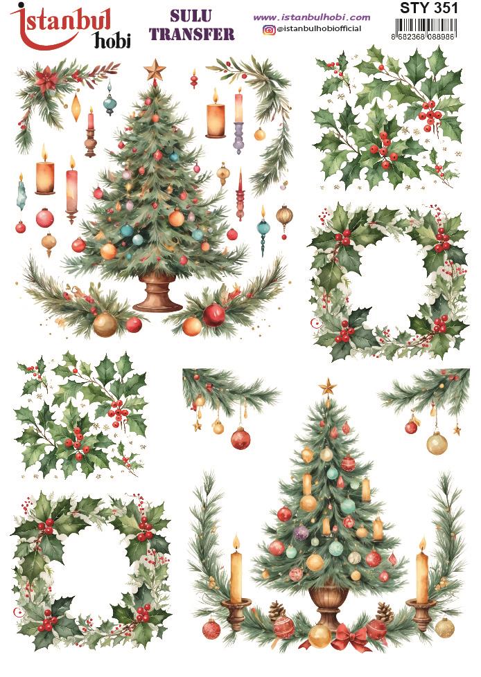 Yılbaşı Sulu Transfer 25x35cm STY351