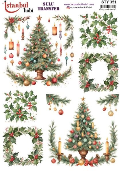 Yılbaşı Sulu Transfer 25x35cm STY351