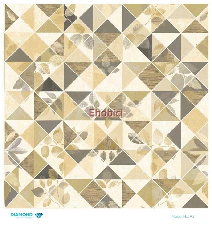 Diamond Pirinç Dekopaj Kağıdı - 093 - 30x30