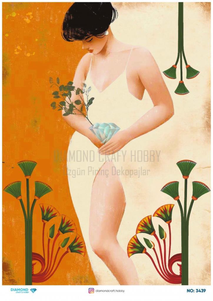Diamond Pirinç Dekopaj Kağıdı - 3439