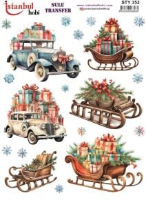 Yılbaşı Sulu Transfer 25x35cm STY352
