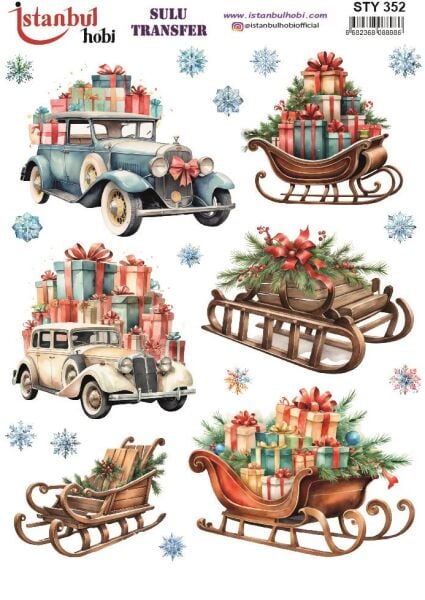 Yılbaşı Sulu Transfer 25x35cm STY352