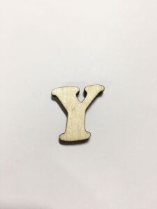 2,5cm Ahşap Harf ve Rakamlar - Y