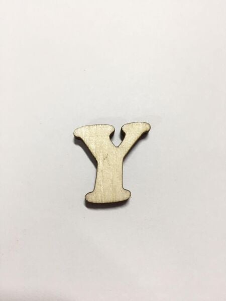 2,5cm Ahşap Harf ve Rakamlar - Y