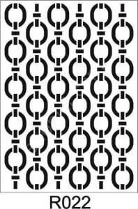 Ardışık Desen Stencil Şablon (21x30) R-022