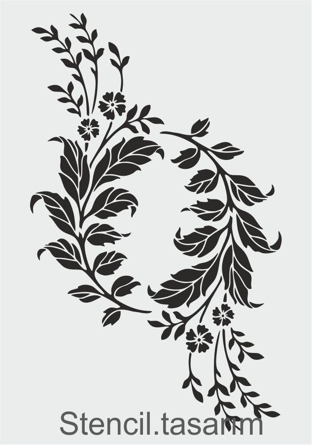 Çiçek Desen Stencil Şablon (21x30) F-151