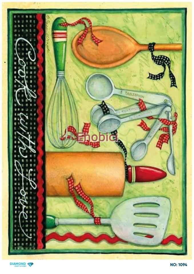 Diamond Pirinç Dekopaj Kağıdı - 1094