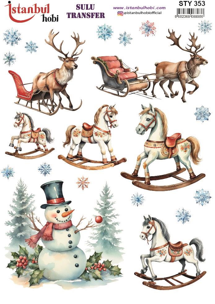 Yılbaşı Sulu Transfer 25x35cm STY353