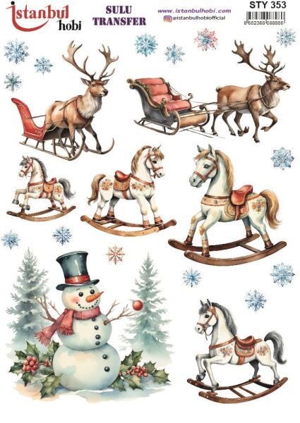 Yılbaşı Sulu Transfer 25x35cm STY353