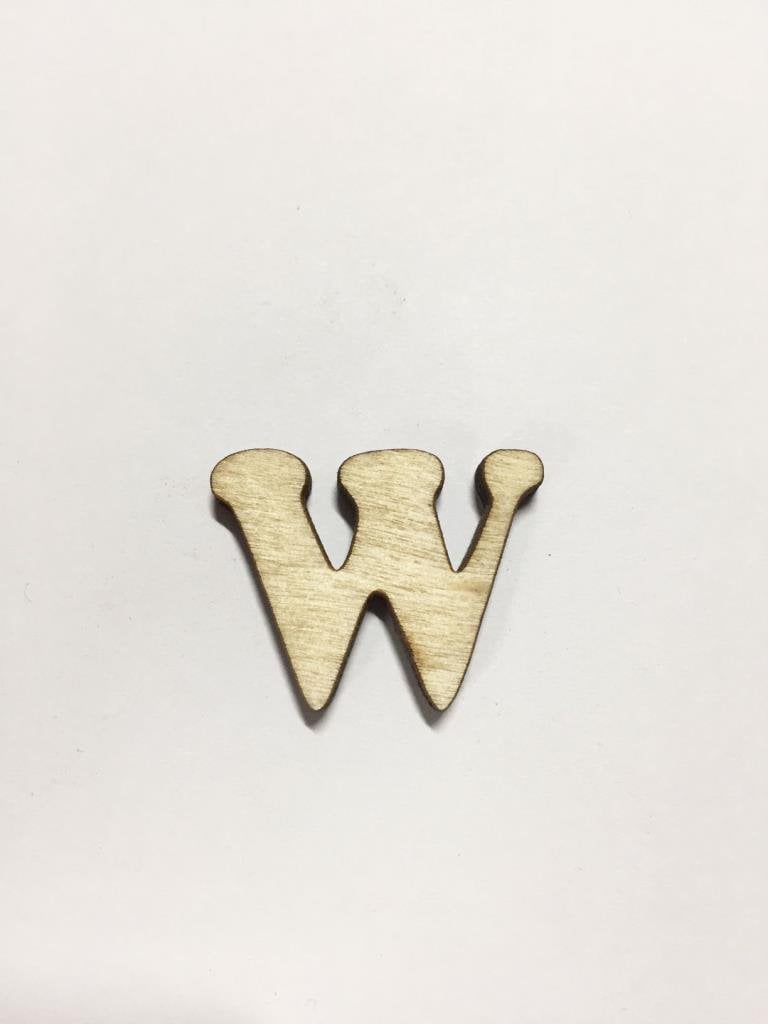 2,5cm Ahşap Harf ve Rakamlar - W