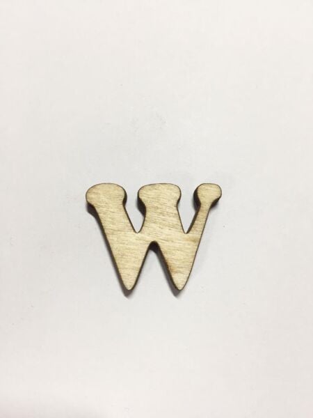 2,5cm Ahşap Harf ve Rakamlar - W