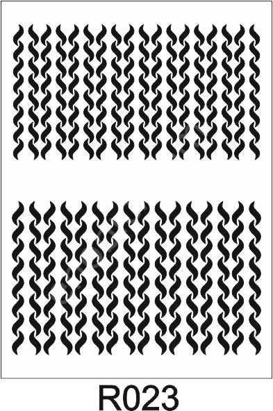 Ardışık Desen Stencil Şablon (21x30) R-023