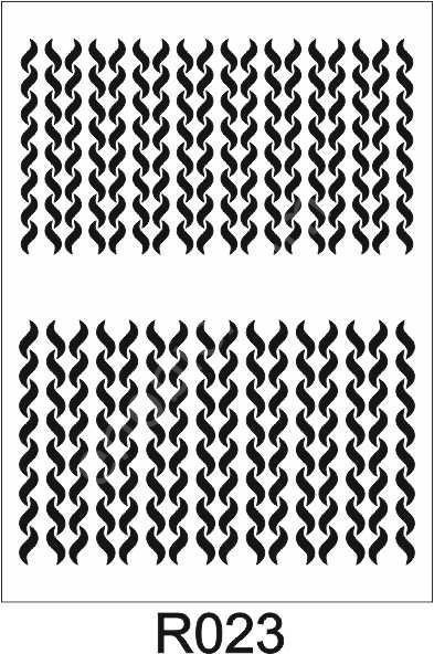Ardışık Desen Stencil Şablon (21x30) R-023