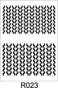 Ardışık Desen Stencil Şablon (21x30) R-023