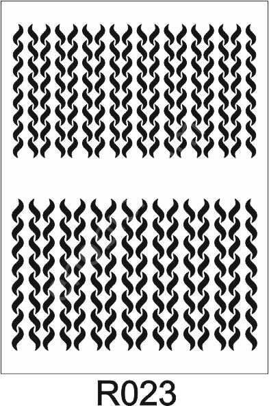 Ardışık Desen Stencil Şablon (21x30) R-023