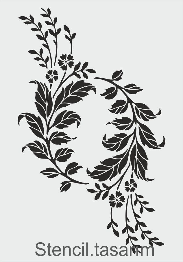 Çiçek Desen Stencil Şablon (25x35) F-151