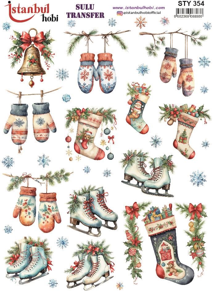 Yılbaşı Sulu Transfer 25x35cm STY354