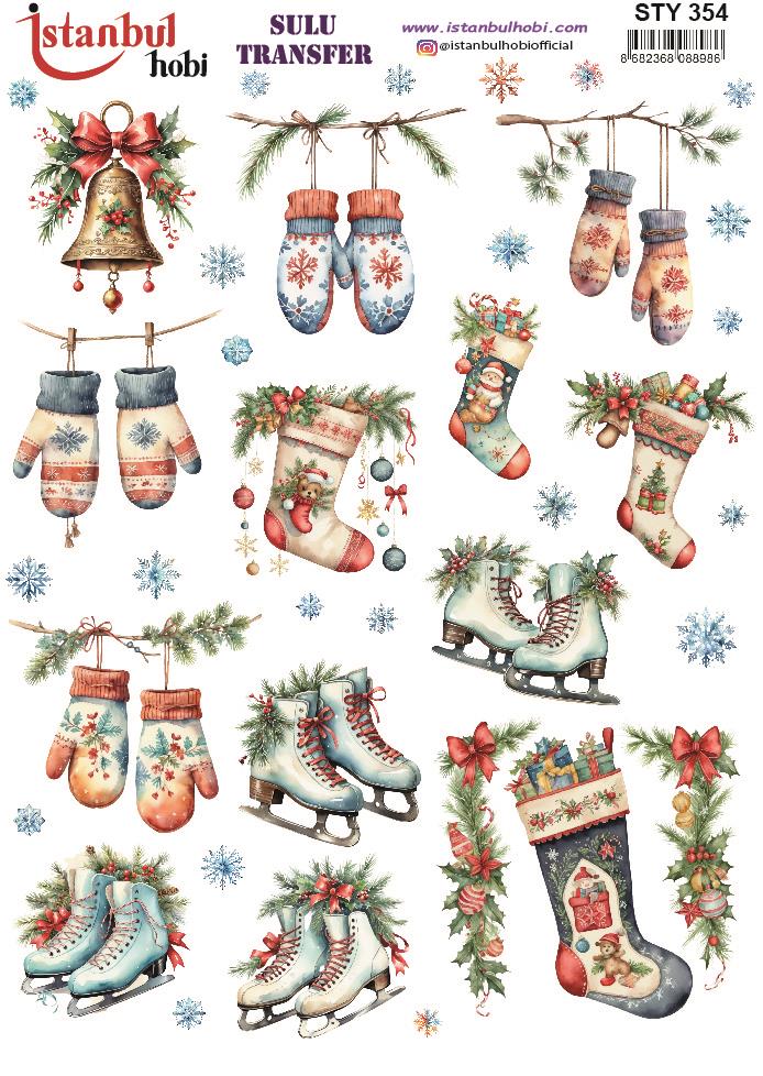 Yılbaşı Sulu Transfer 25x35cm STY354