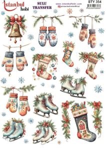 Yılbaşı Sulu Transfer 25x35cm STY354