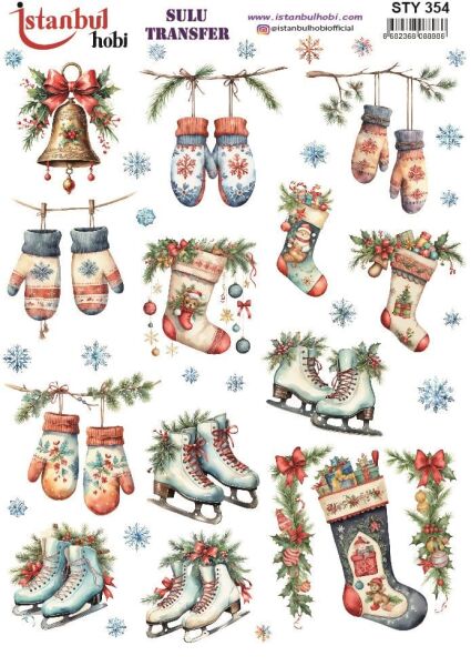 Yılbaşı Sulu Transfer 25x35cm STY354