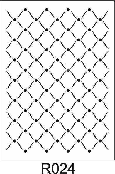 Ardışık Desen Stencil Şablon (21x30) R-024
