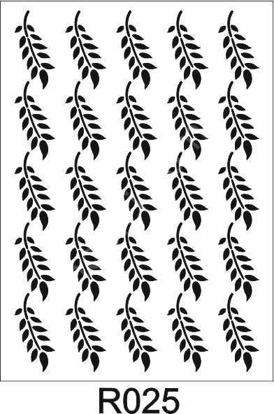 Ardışık Desen Stencil Şablon (21x30) R-025