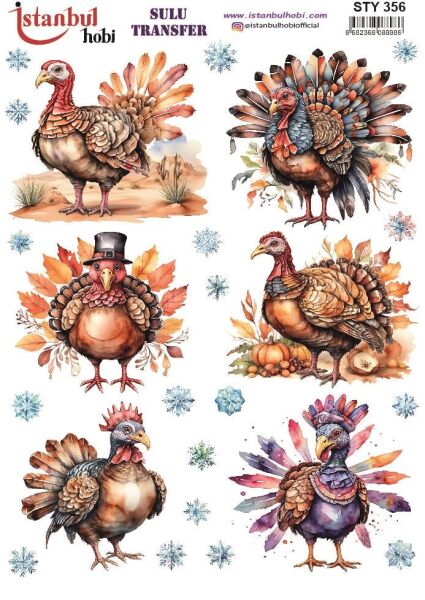 Yılbaşı Sulu Transfer 25x35cm STY356