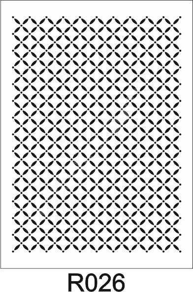 Ardışık Desen Stencil Şablon (21x30) R-026